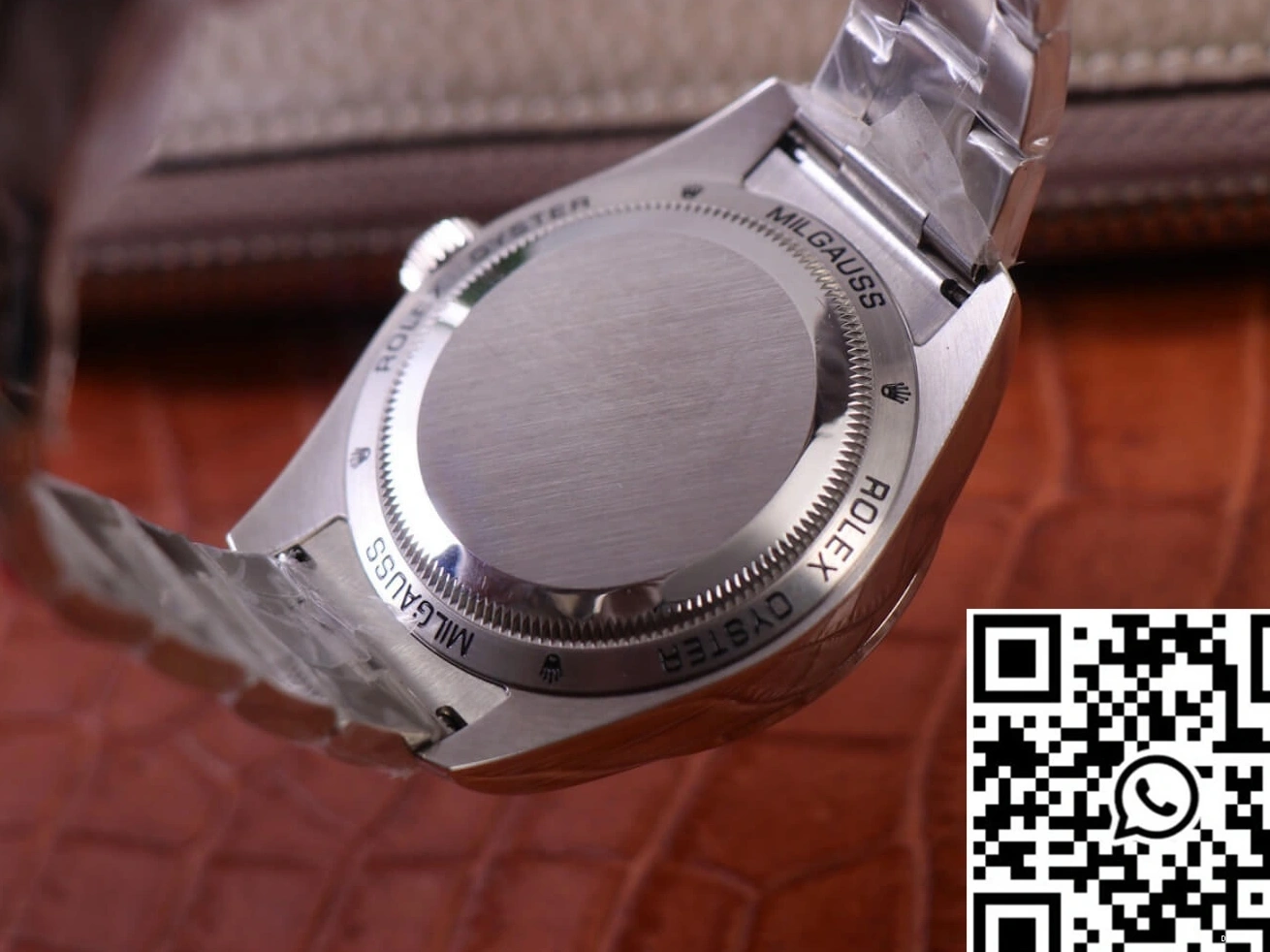 116400 Rolex Silver Milgauss Design Factory Noir watch Base JB case Label Replica LNT01HS-001 0101
